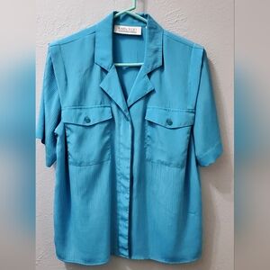 Karen Scott Vibrant Blue Top